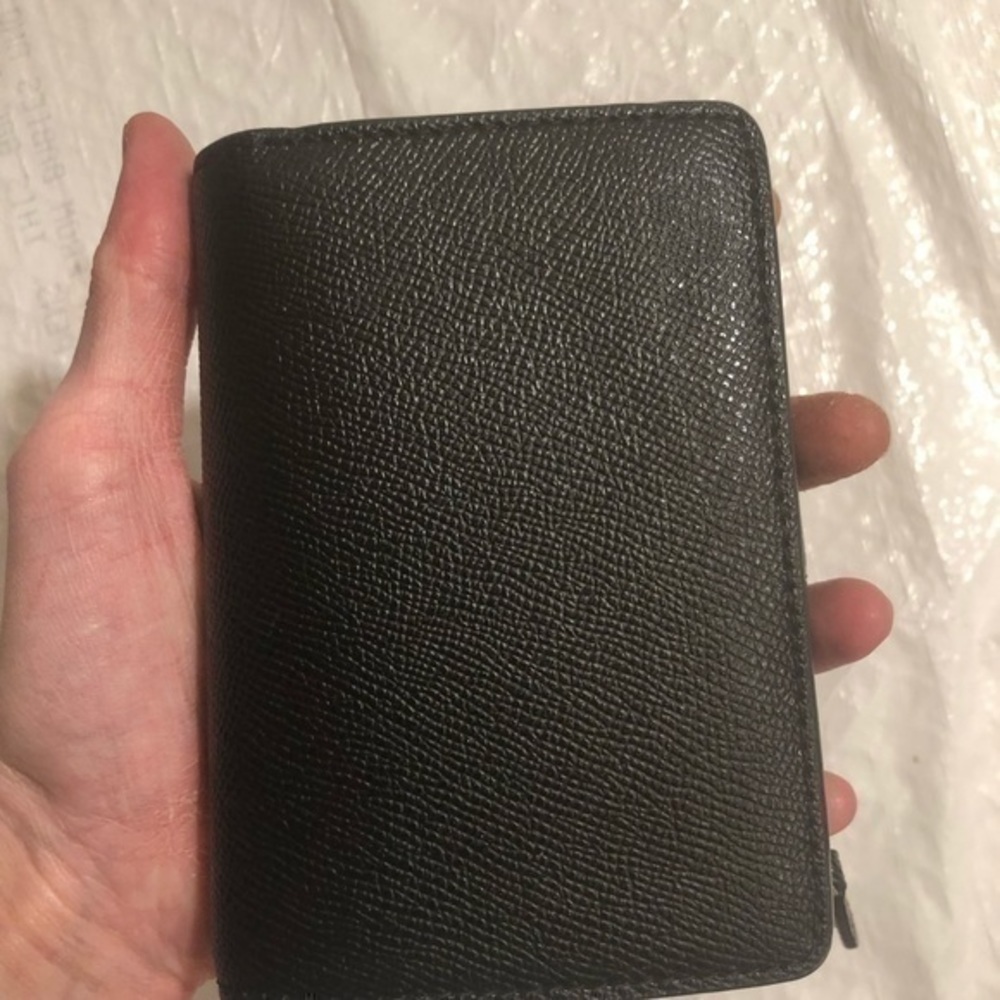 Coach black leather compact wallet - Picture 4 of 7
